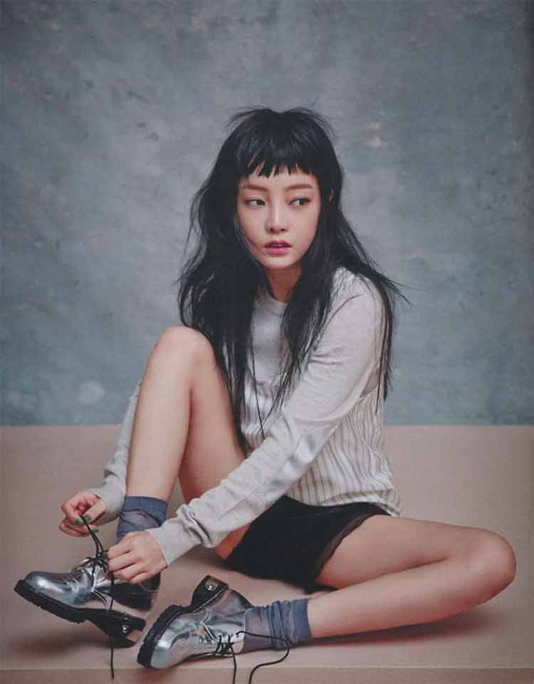 model rambut korea wanita untuk wajah bulat