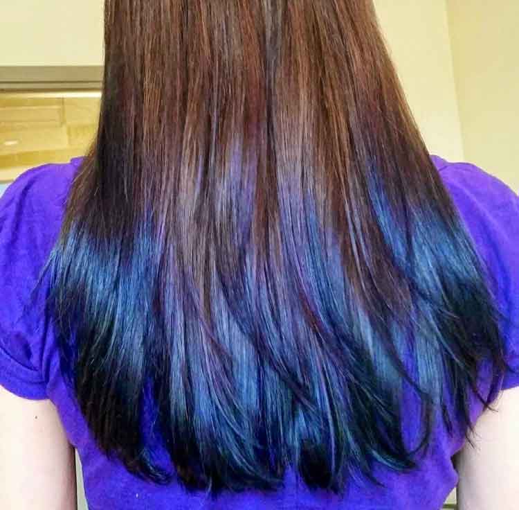 gambar warna rambut blue black