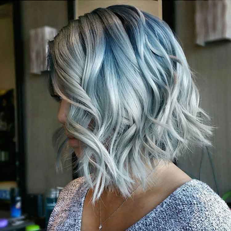 warna rambut blue black 2017