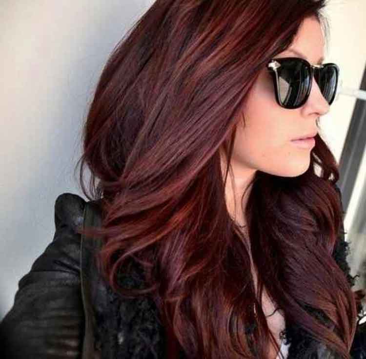 warna rambut burgundy nyu