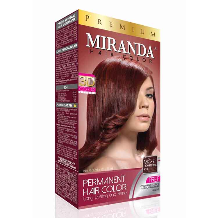 warna rambut ombre merah burgundy