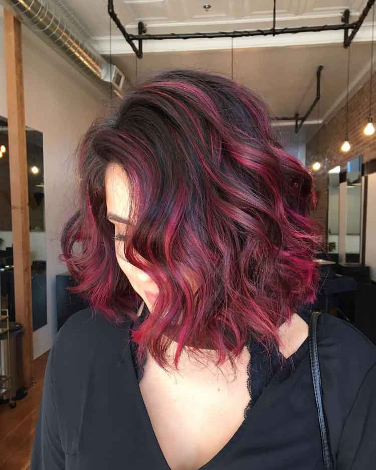 pewarna rambut nyu warna burgundy