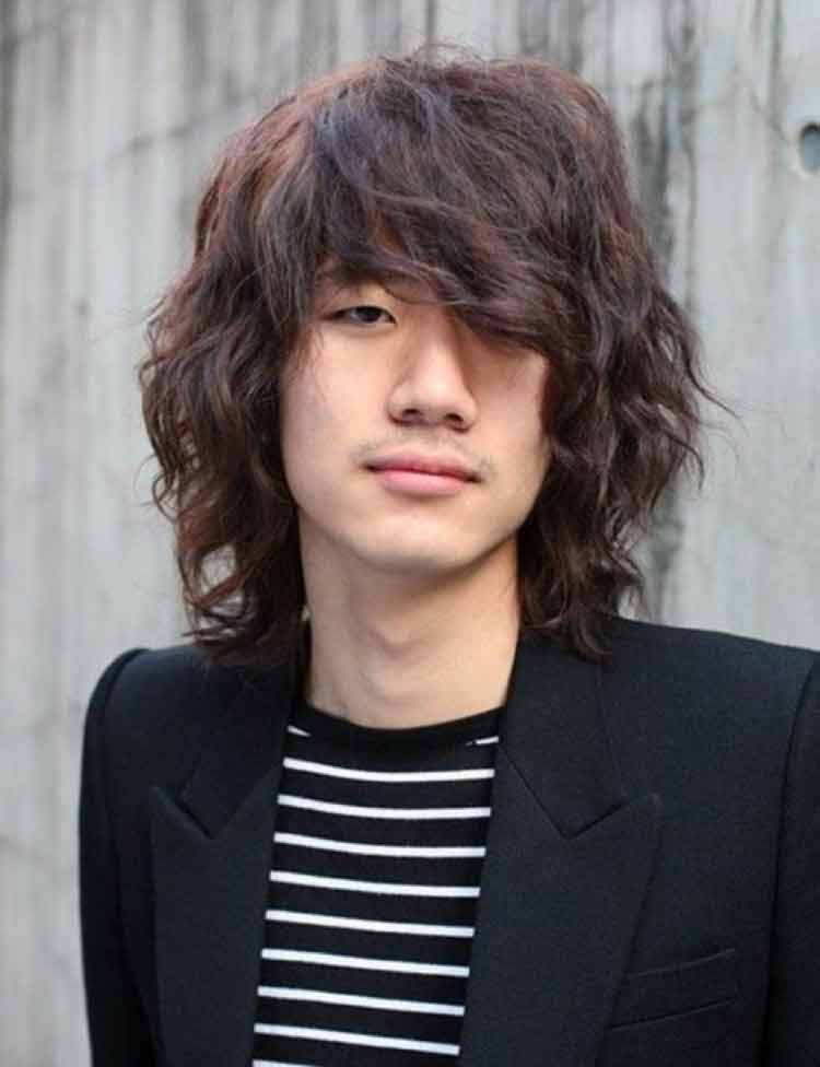 model rambut keriting korea pria